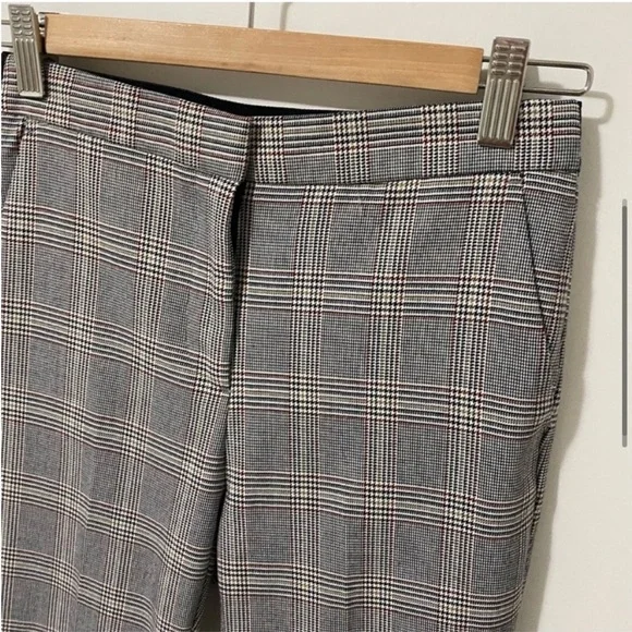 Zara Plaid Trouser Pant Grey size Xsmall - Picture 5 of 15